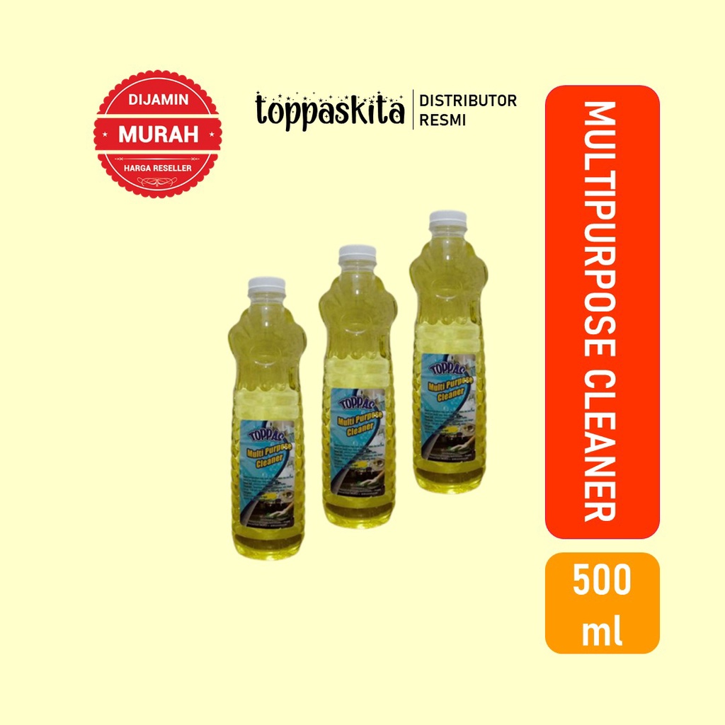 Toppas Sabun Cuci Piring / Cuci Tangan / Pembersih Lantai / Karbol / Softener / Multipurpose Cleaner / Pelicin Setrika  / Deterjen Cair 500ml (Gojek/Grab)