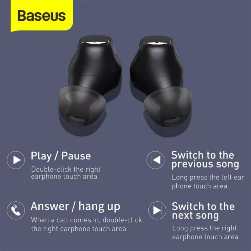 Baseus Encok WM01 TWS Mini Earbuds Bluetooth Earphones True Wireless