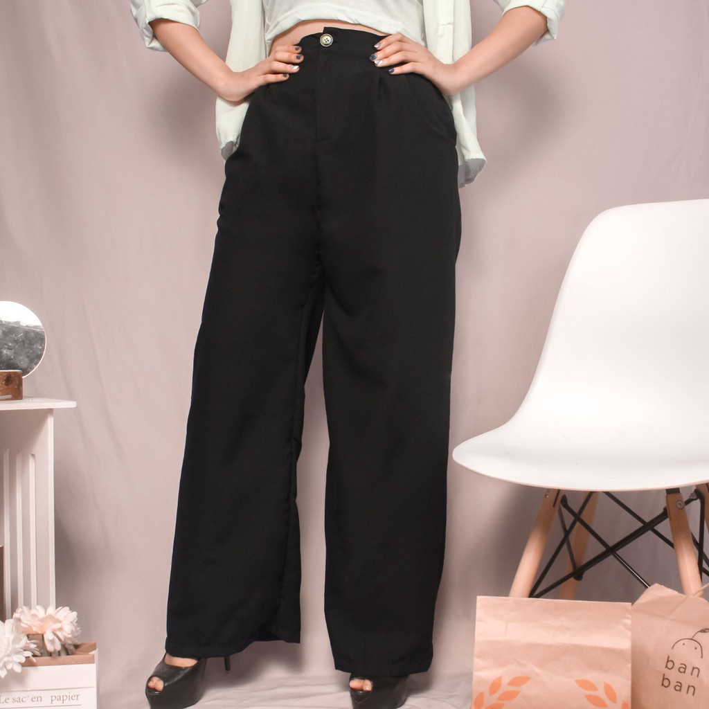 DHEANI HIGHWAIST / SOLEIL KULOT ANTI NGANTUNG WANITA / MELVA SLIT PANTS KULOT