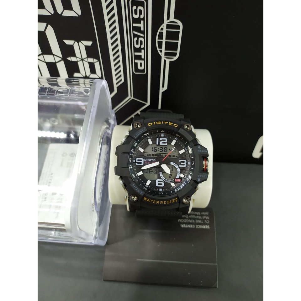 JAM TANGAN PRIA DIGITEC DG 2102 DUAL TIME ORIGINAL