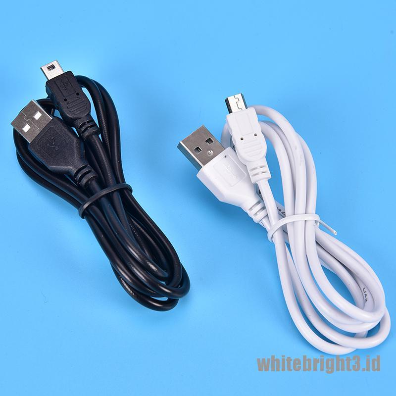 &lt; White3 &gt; Kabel Data / Charger MINI USB Tipe A Ke 5 Pin B Panjang 1m Untuk Smartphone