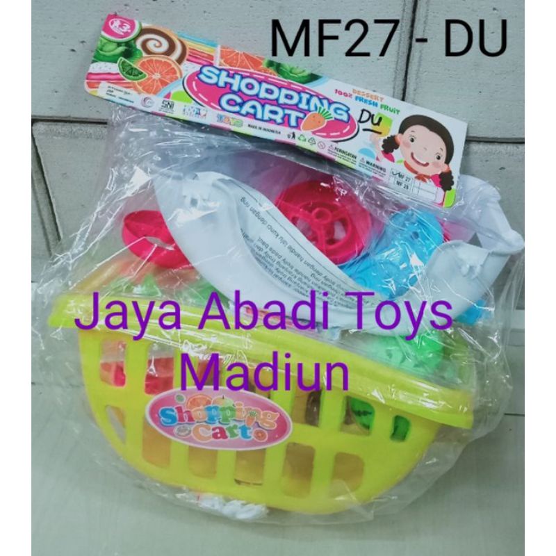 MF 27 - Mainan Stroller Trolly Troli Belanja Buah Fruits Shopping Cart MF27