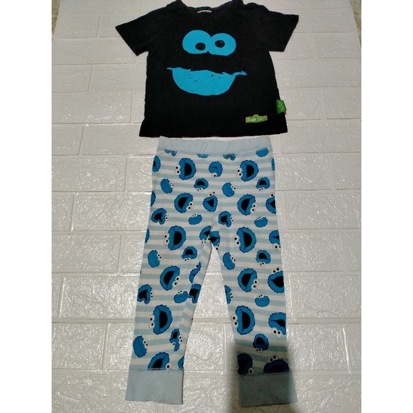 Preloved Set Elmo Sesame Street 2in1 Preloved Legging Anak Elmo Sesame Street Preloved Kaos Anak Elm