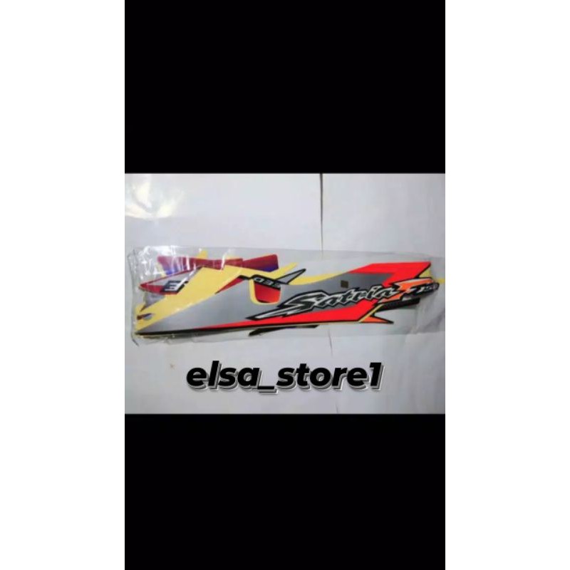 Striping thailand satria FU 2005, warna silver - merah