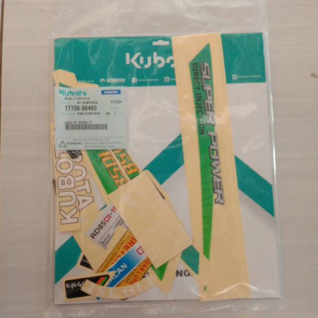 

LABEL KIT (STIKER) KUBOTA RD 85 DI 1S