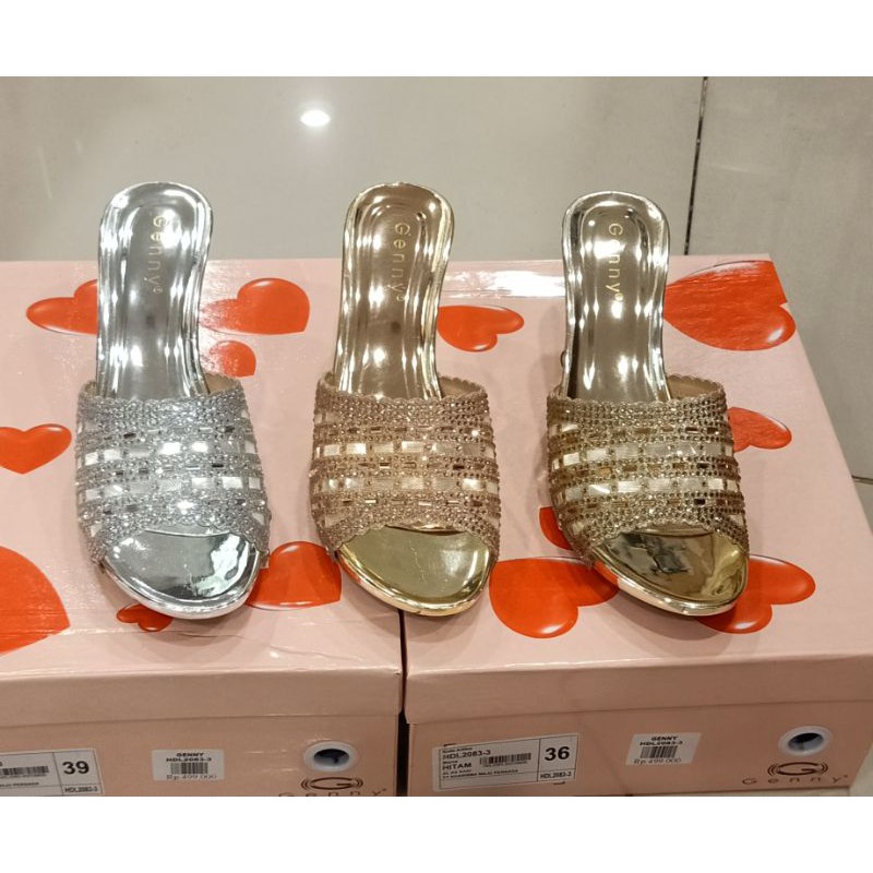 SANDAL PESTA/HEELS WANITA BRAND GENNY