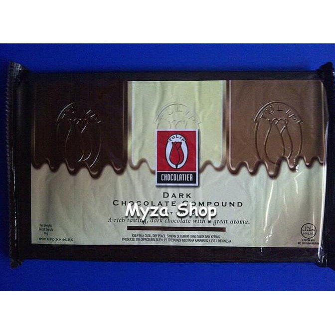 

Grosir Tulip Dark Chocolate Compound /Cokelat Compound (Cokelat Hitam Compo | Tokogeraibaju