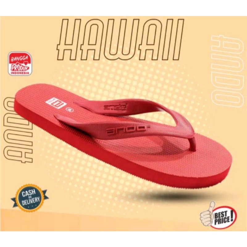 Ando HAWAII Basic - Sandal Fashion Trendy Pria Dewasa Ando Original Ando Official Sandal Jepit Hawai