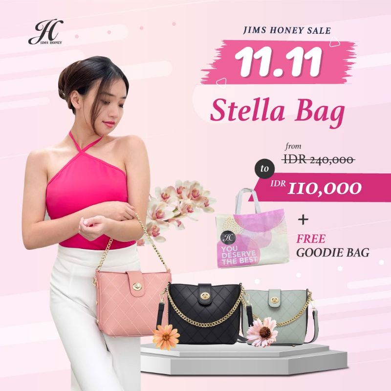Jims Honey Stella Free Goodie Bag Tas Selempang Wanita Import JH Ori Murah