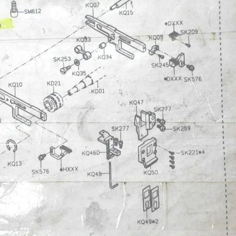 KQ50 +KQ49*2 Mesin Jahit Obras 737/747/757/767