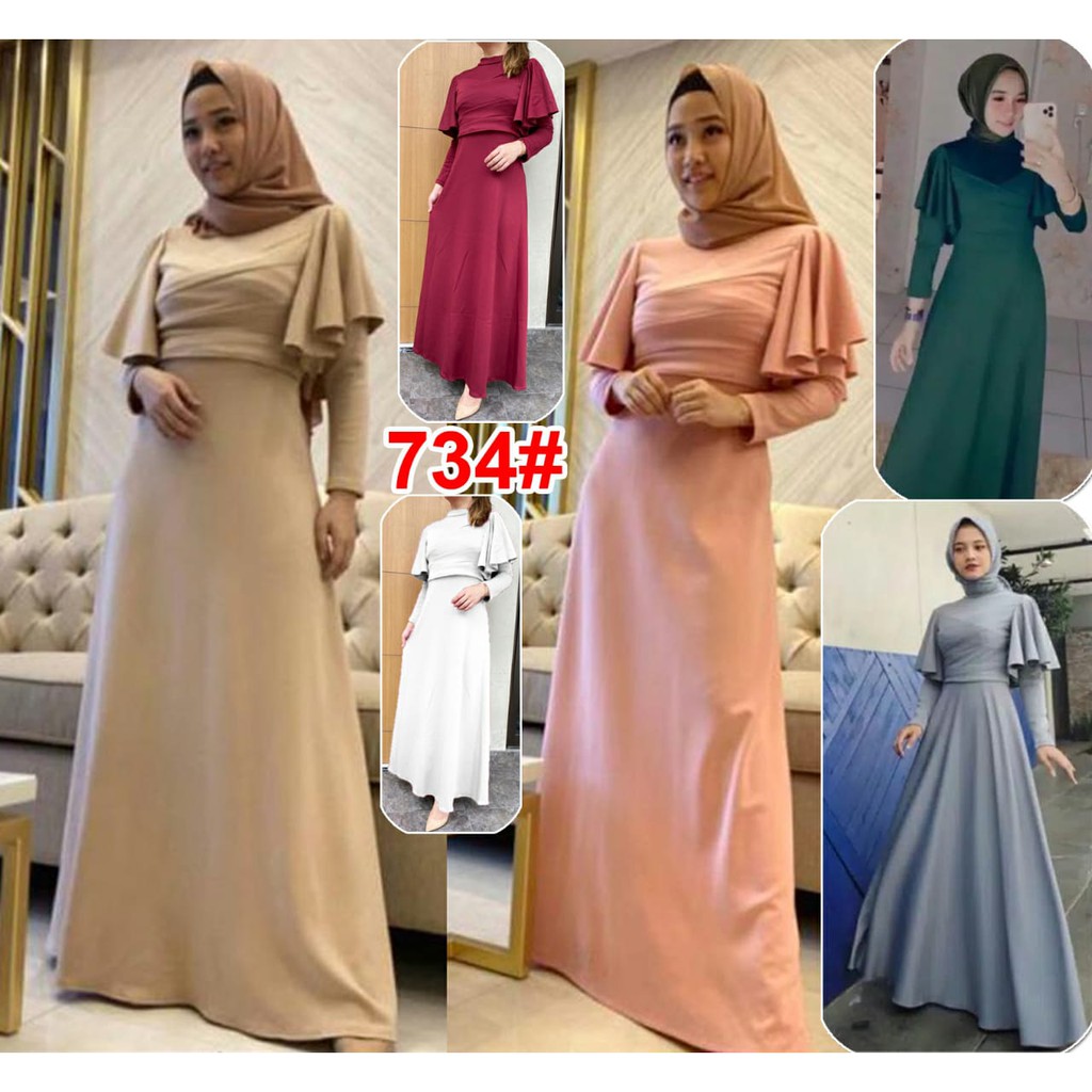 Jessicacollectionn 734# dress maxi import scuba/ clara maxi dress