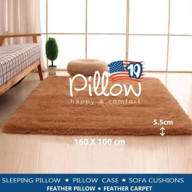 Best Produk] Karpet / Karpet Bulu / Karpet Bulu Pillow / Cokelat