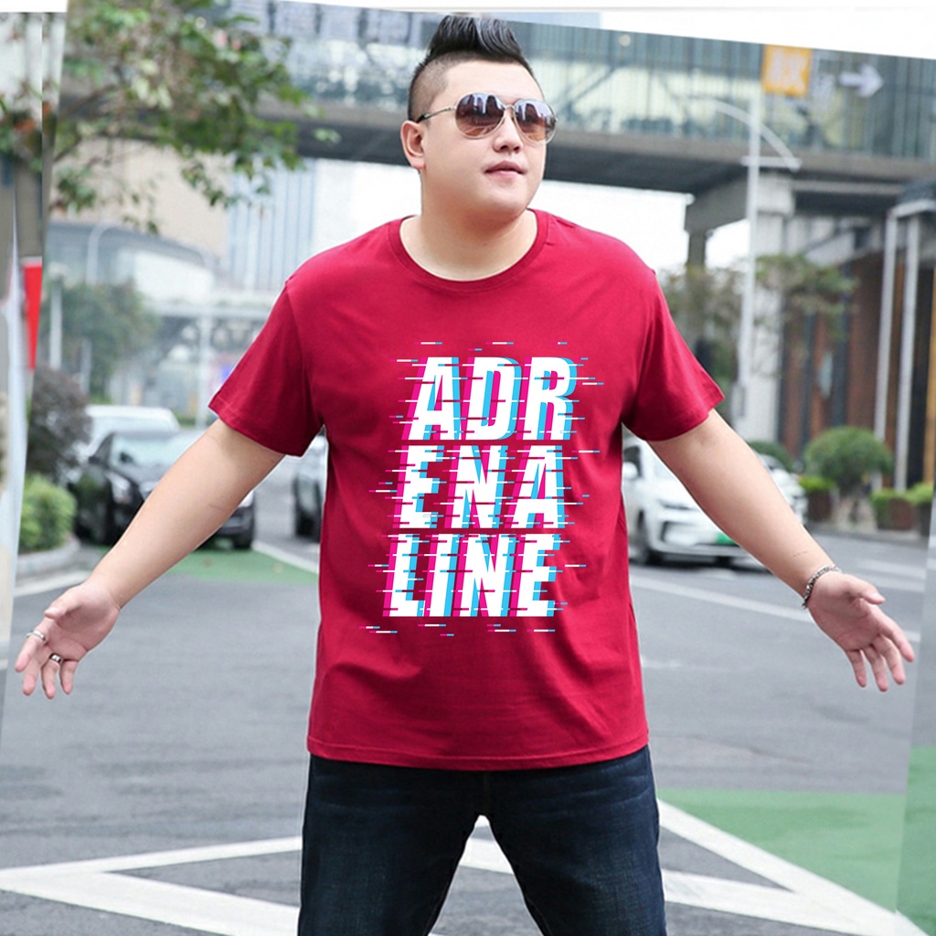 Baju Kaos Pria Jumbo Adrenaline Tshirt Bigsize XL XXL Distro DTF