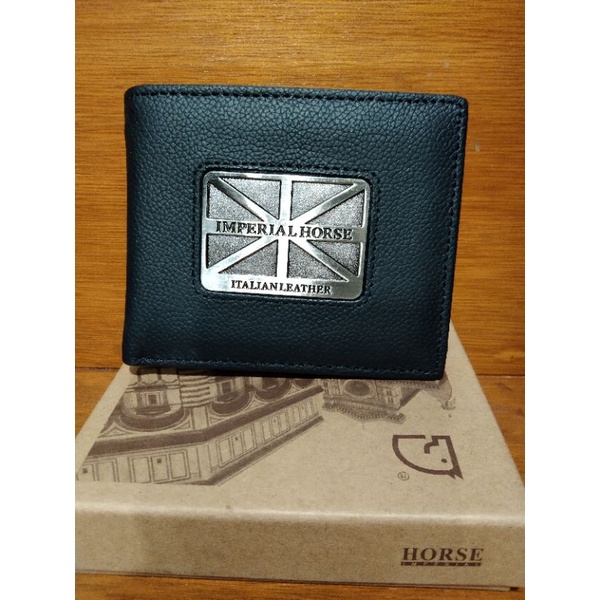 dompet kulit lipat dua model plat