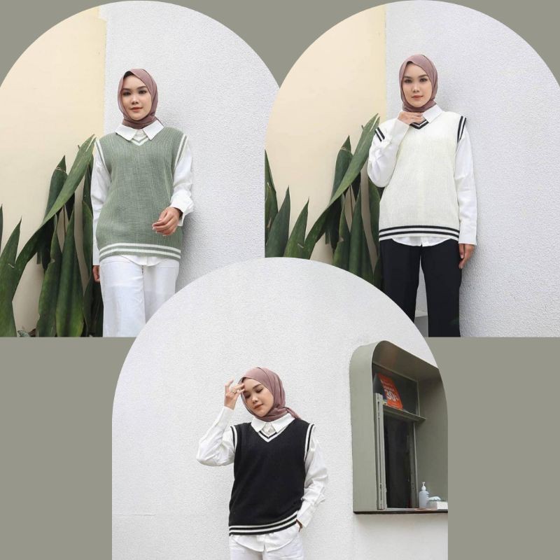 Fashion Wanita Visilla Rompi Knit | Outerwear Wanita | Atasan Wanita