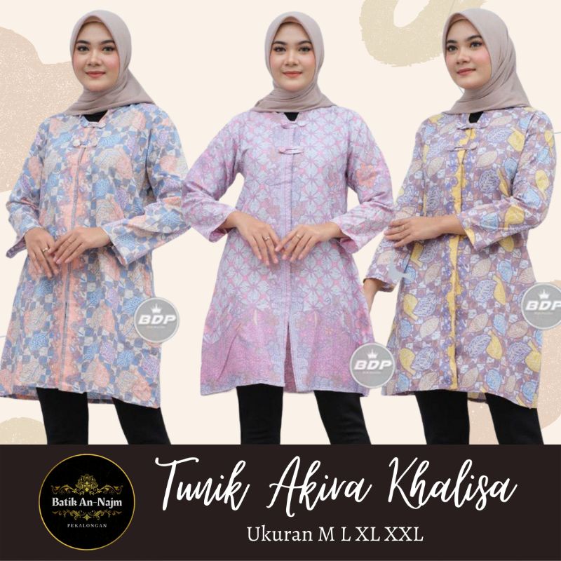 TUNIK BATIK ATASAN BATIK WANITA KHALISA BATIK TUNIK BDP20210904