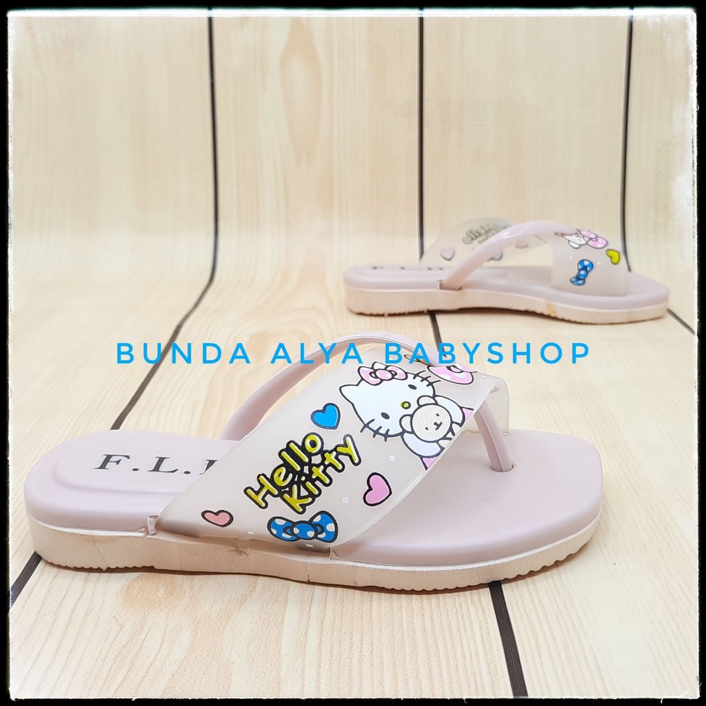 Sendal Anak Perempuan Umur 1- 6 Tahun Elastis Kartun Lucu PINK Sandal Anak Cewek Alas Karet Anti Licin Nyaman