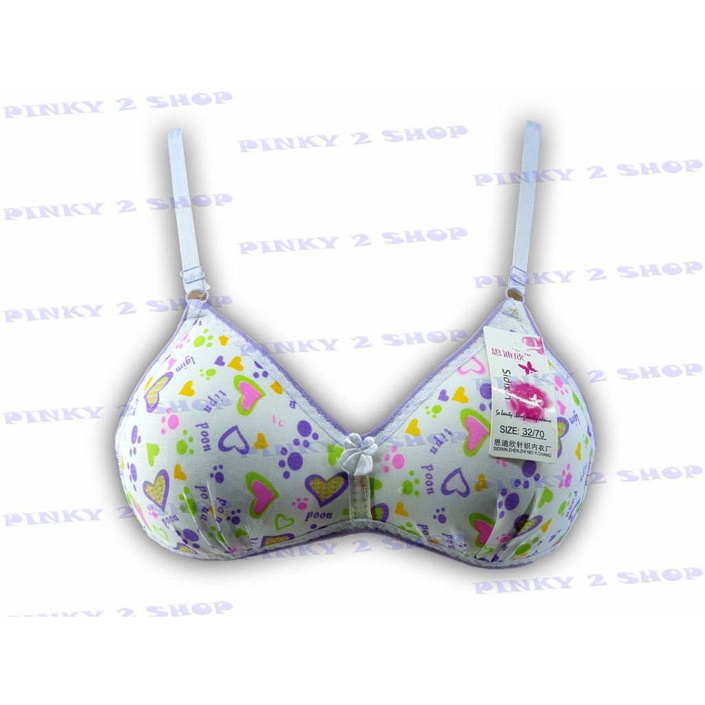 BRA BH PELAJAR REMAJA BUSA TIPIS BERMOTIF SIZE 32-36