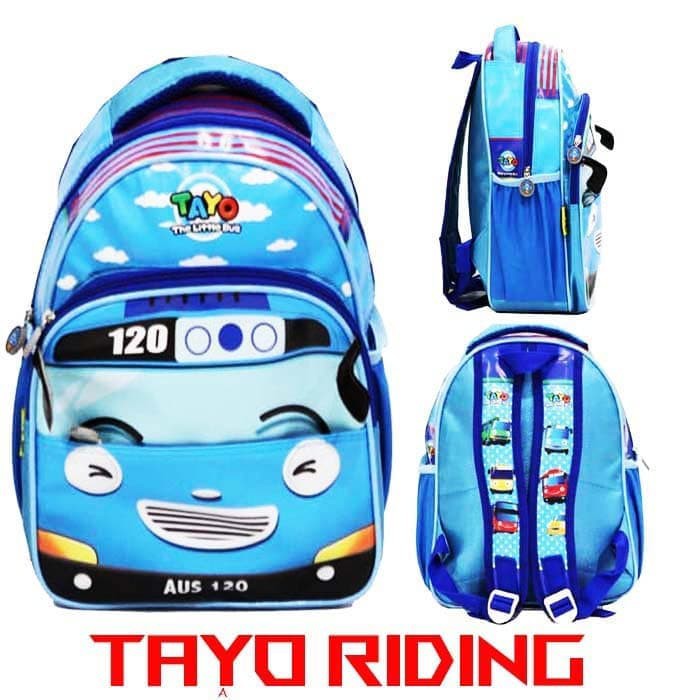 Termurah Murah Czr 088 Tas Sekolah Anak Cowok Laki Karakter Mobil HD594  Tk Tayo Riding 3D Timbul
