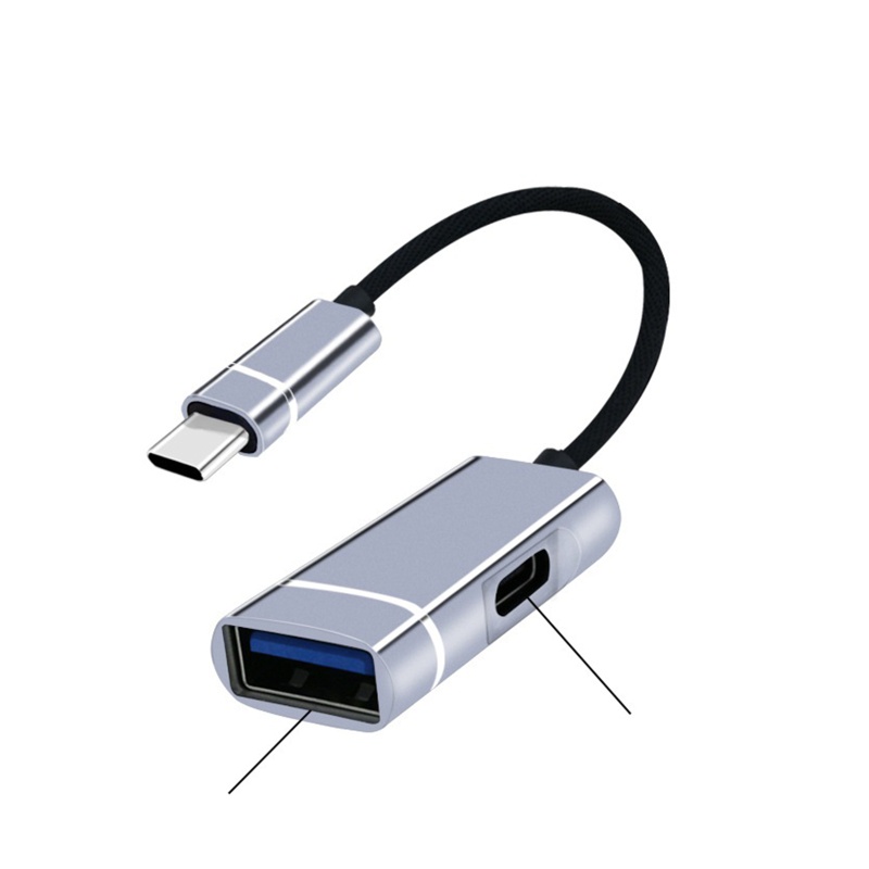 Btsg Multifungsi Dockiong Station 2in1 USB Type C Hub Adapter Ke USB3.0+PD Charging Port Kabel OTG Untuk Laptop