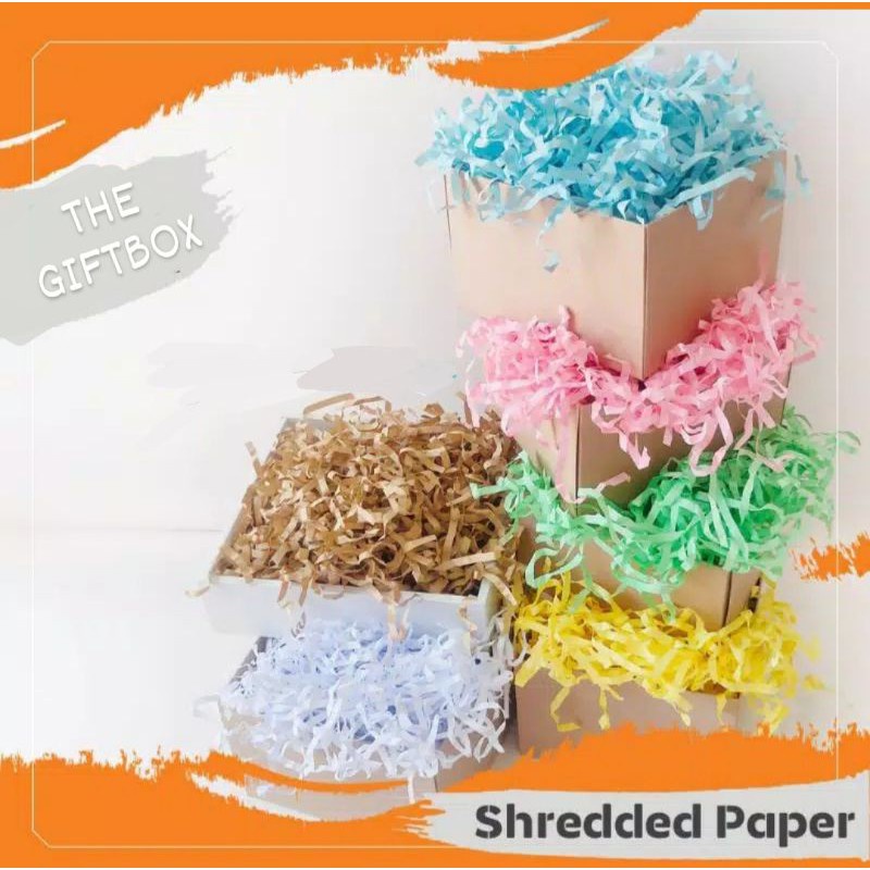 

KERTAS SERUT ISIAN HIASAN DUS KADO HAMPERS 60 GRAM KERTAS CACAH PARUT