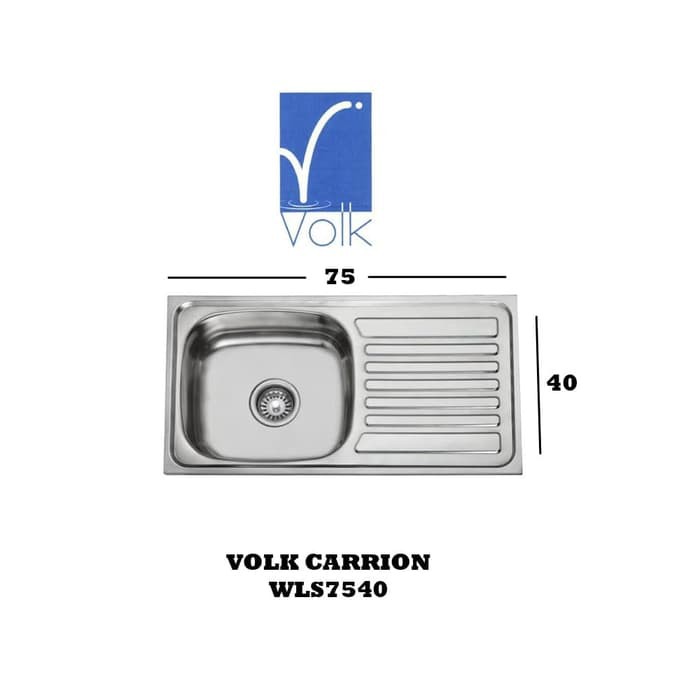 KITCHEN SINK BAK CUCI PIRING VOLK CARRION WLS7540