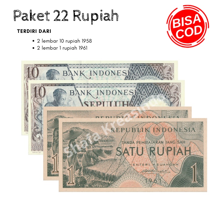 Paket Mahar Nikah 22 Rupiah Kertas