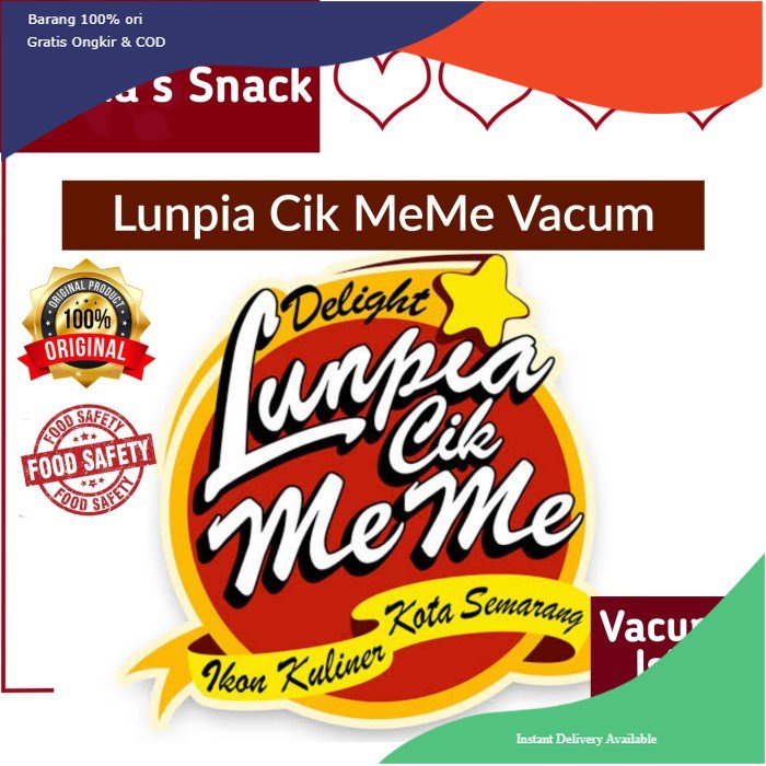 

Lunpia Lumpia Cik Me Me Semarang |Loenpia Kemasan Vacum 7 Biji - Plain