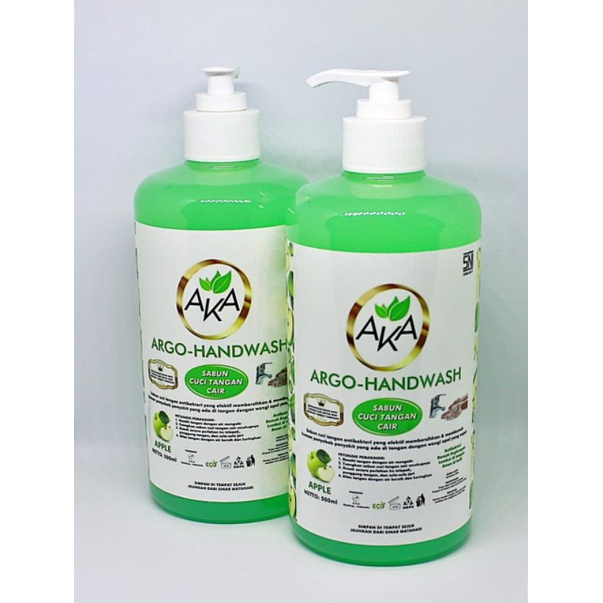 AKA PREMIUM ARGO-HANDWASH | SABUN CUCI TANGAN CAIR 500ml BOTOL POMPA