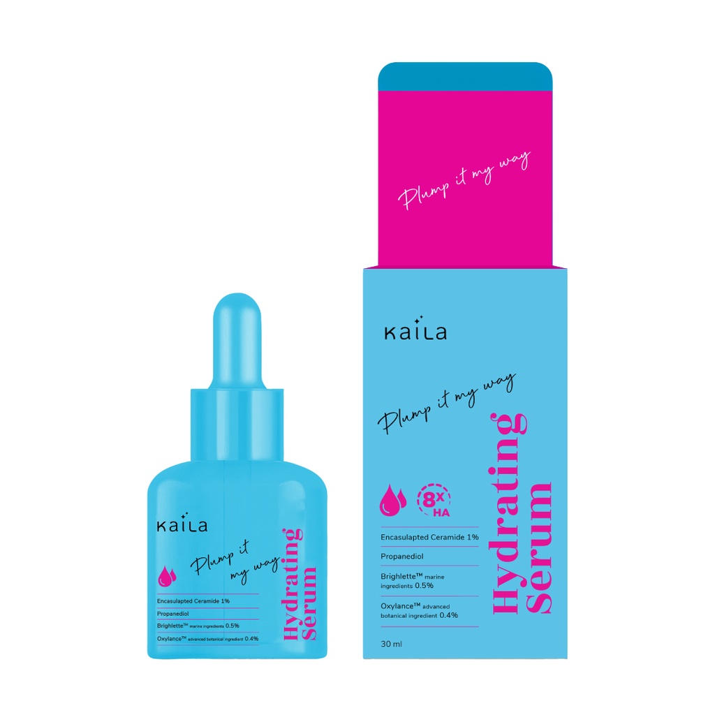 Kaila SmartSkin Hydrating Serum 30ml - Serum Skin Barrier Melembabkan Menenangkan Kulit Untuk Semua Jenis Kulit Dengan 8x Hyaluronic Acid dan Ceramide Diuji Dermatologis Halal &amp; BPOM