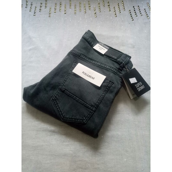 celana jeans panjang PULL&BEAR grey dark