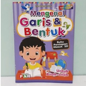 Buku Anak TK dan PAUD - Mengenal Garis dan Bentuk Full Color