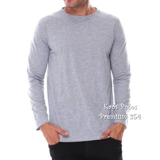  Kaos  Polos  Lengan Panjang 100 ASLI Cotton Combed 30S 