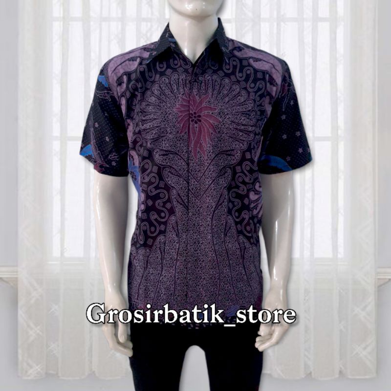 BAJU BATIK COUPLE AYAH DAN ANAK premium katun furing motif modern