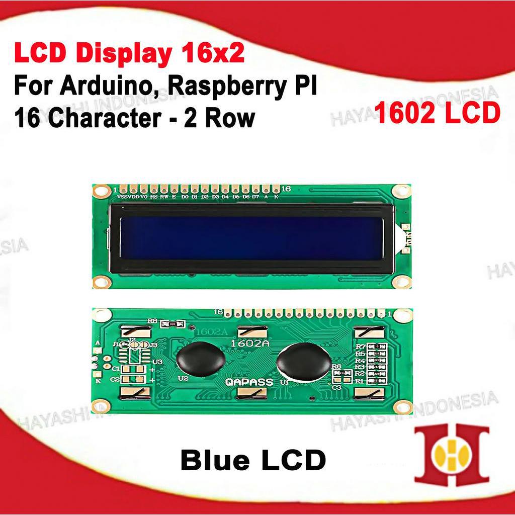 LCD 1602 Display 16x2 Backlight Hijau atau Biru Untuk Arduino