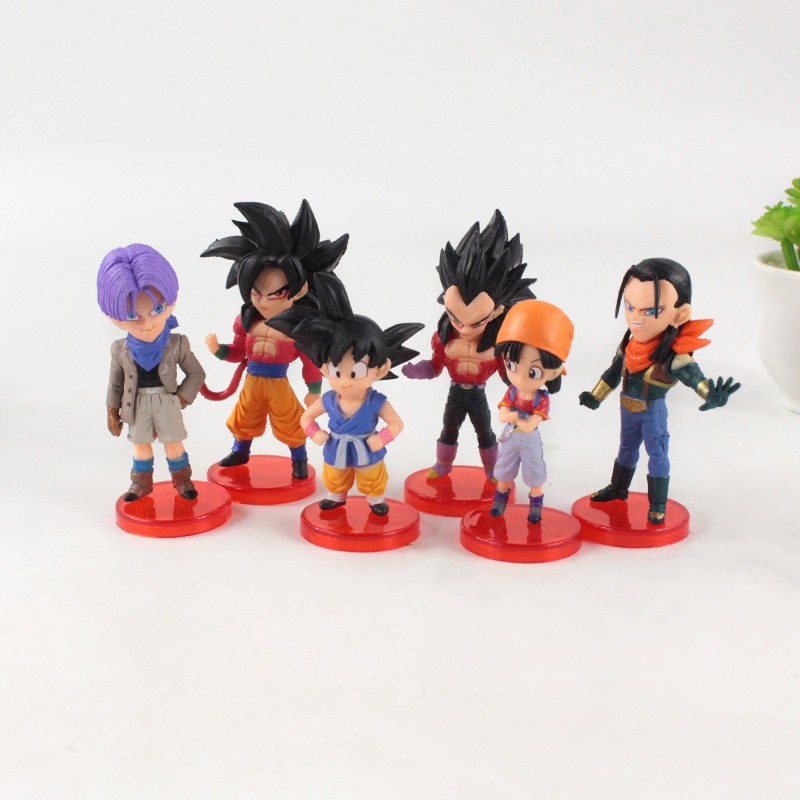 6Pcs/Set Dragon ball Action Figure Toys Dragon Ball Cake Decoration Cake Topper