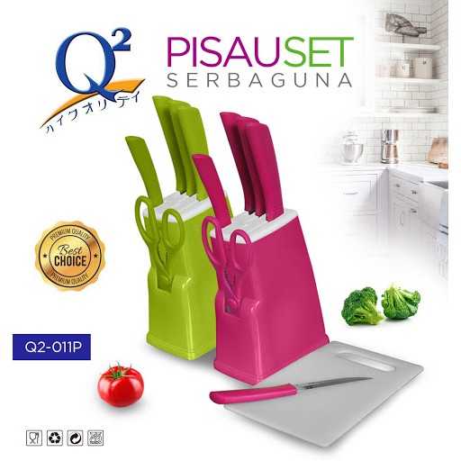 Q2 Pisau Set 8pcs Q2-011P - Random