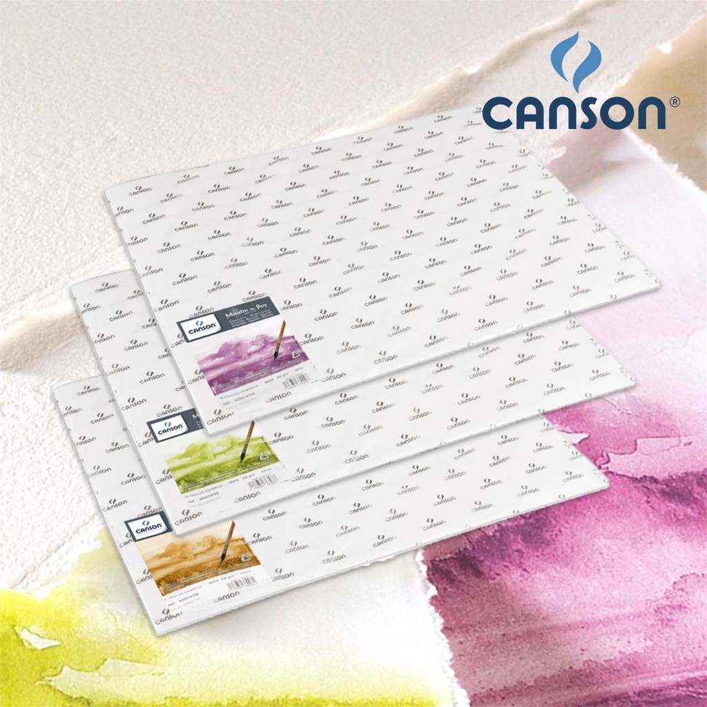 

Canson Moulin Du Roy Watercolour Paper (HP / CP / R) 56 x 76cm 300gsm - Kertas Cat Air