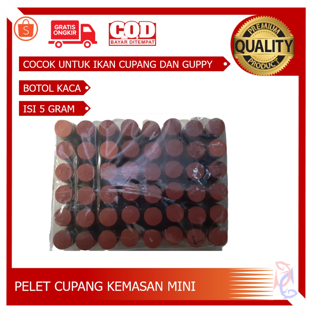 PROMO MURAH PELET IKAN CUPANG PELET IKAN GUPPY PELET IKAN HIAS UKURAN KECIL KEMASAN 5 GRAM