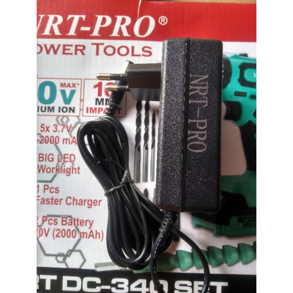 charger casan adapter bor cordless 20v impact driver nrt pro 20v