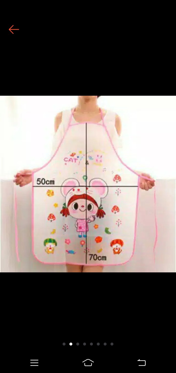 Celemek Masak Anti Air Karakter Hello Kitty Kelinci Panda Bebek Gajah Lebah
