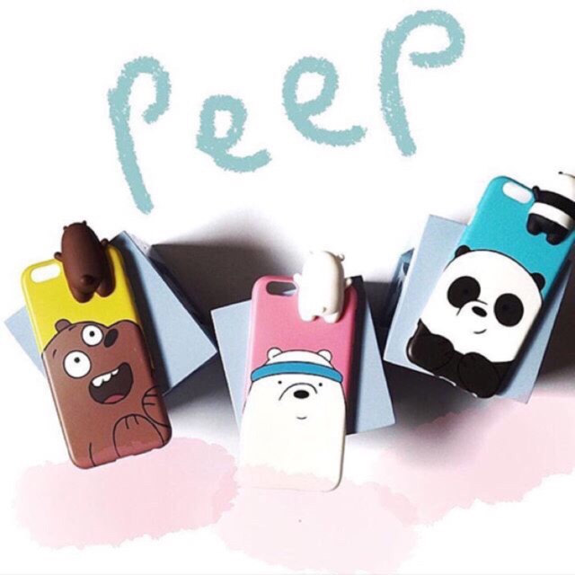 WE BARE BEARS DOLL 3D PEEP    CASE IPHONE, Oppo a37 , vivo v5