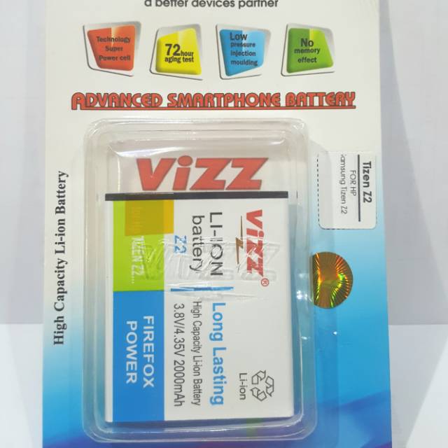Baterai batt batre battery double power vizz samsung tizen z2