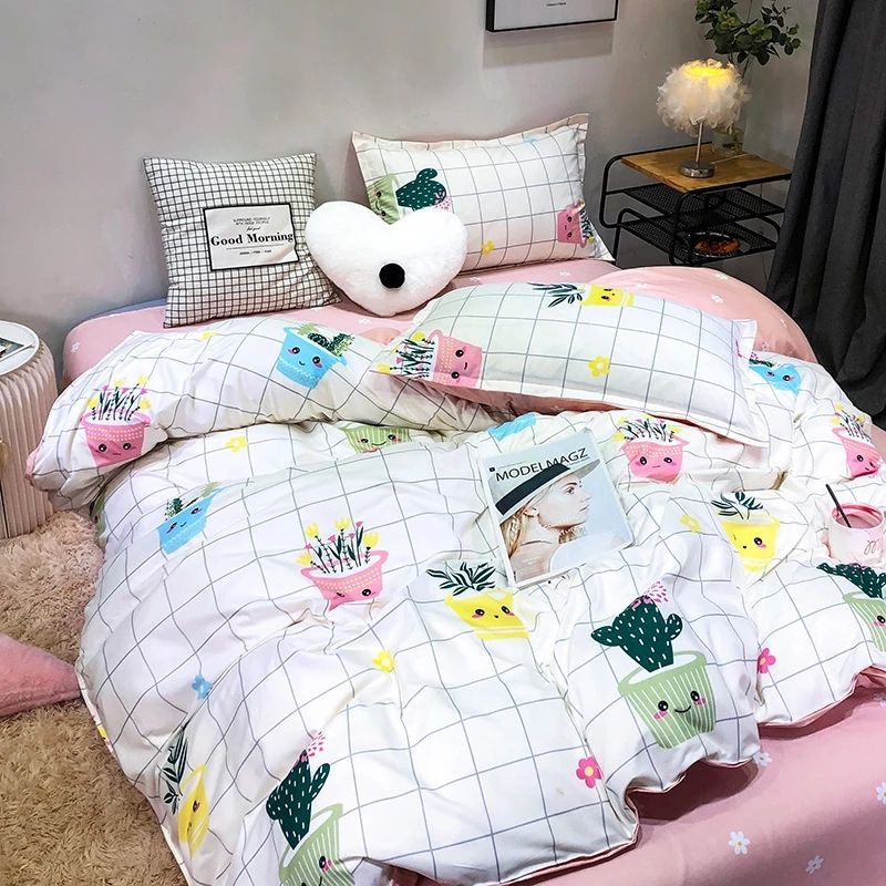 SPREI MOTIF KAKTUS KATUN HALUS