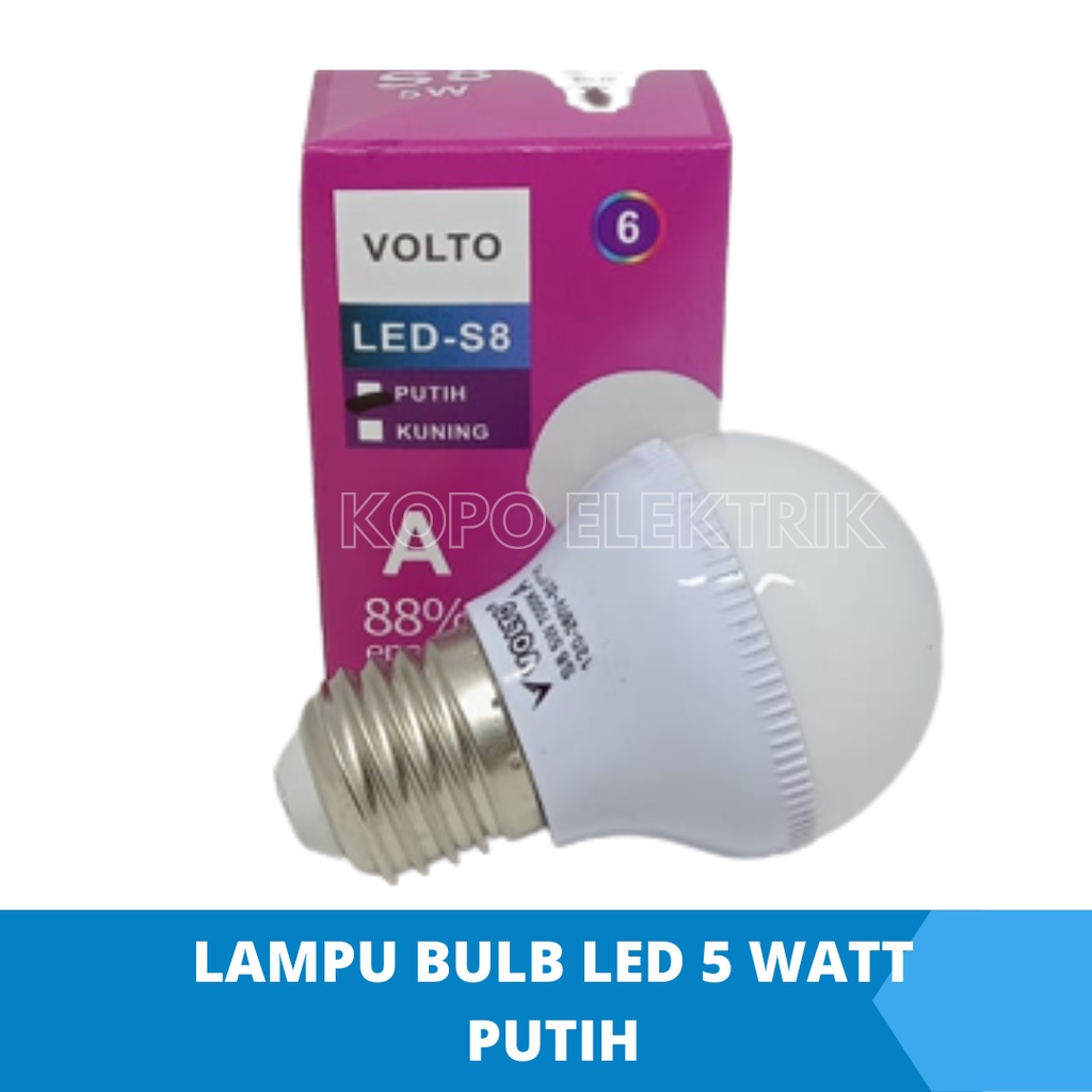 Lampu Led 5 Watt Bulb Murah - Putih