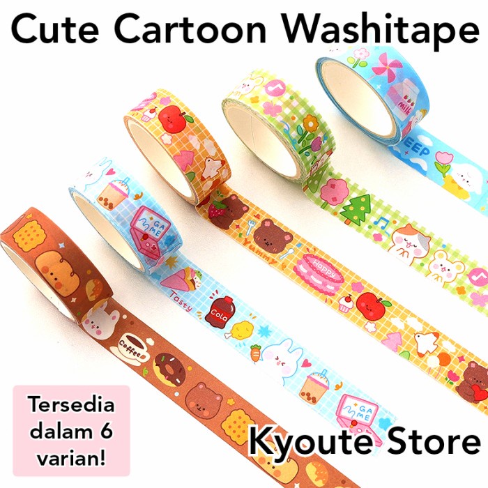 

Hot Sale Washi Tape / Masking Tape Cute Bear Sheep Cat Scrapbook Journal Diy Trendi