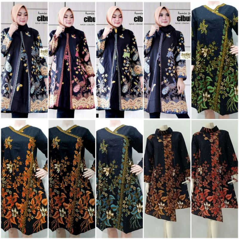 TUNIK BATIK UNGGUL JAYA MERAK HITAM