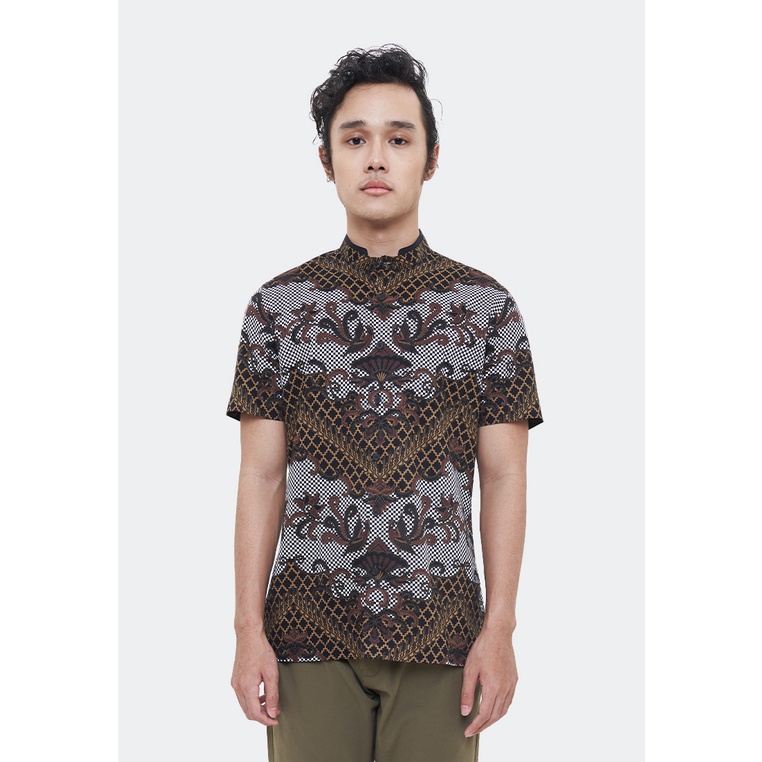 MANZONE Kemeja Batik Pria Lengan Pendek GARDANA