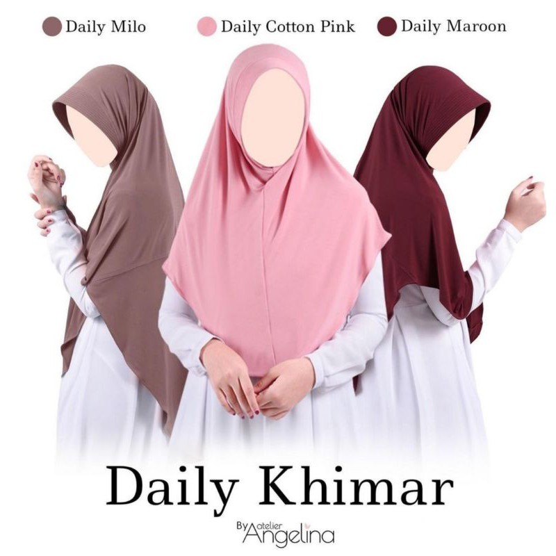 DAILY KHIMAR SIZE S SOFTPAD (SP) Atelier Angelina Onyx Navy Maroon Choco Mud Beige Khaki Walnut Midn