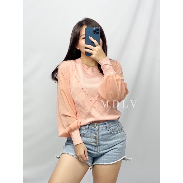 MDLV ~ 51509 Veisha Knit Top Atasan Blouse Import Baju Korea Import Fashion Import